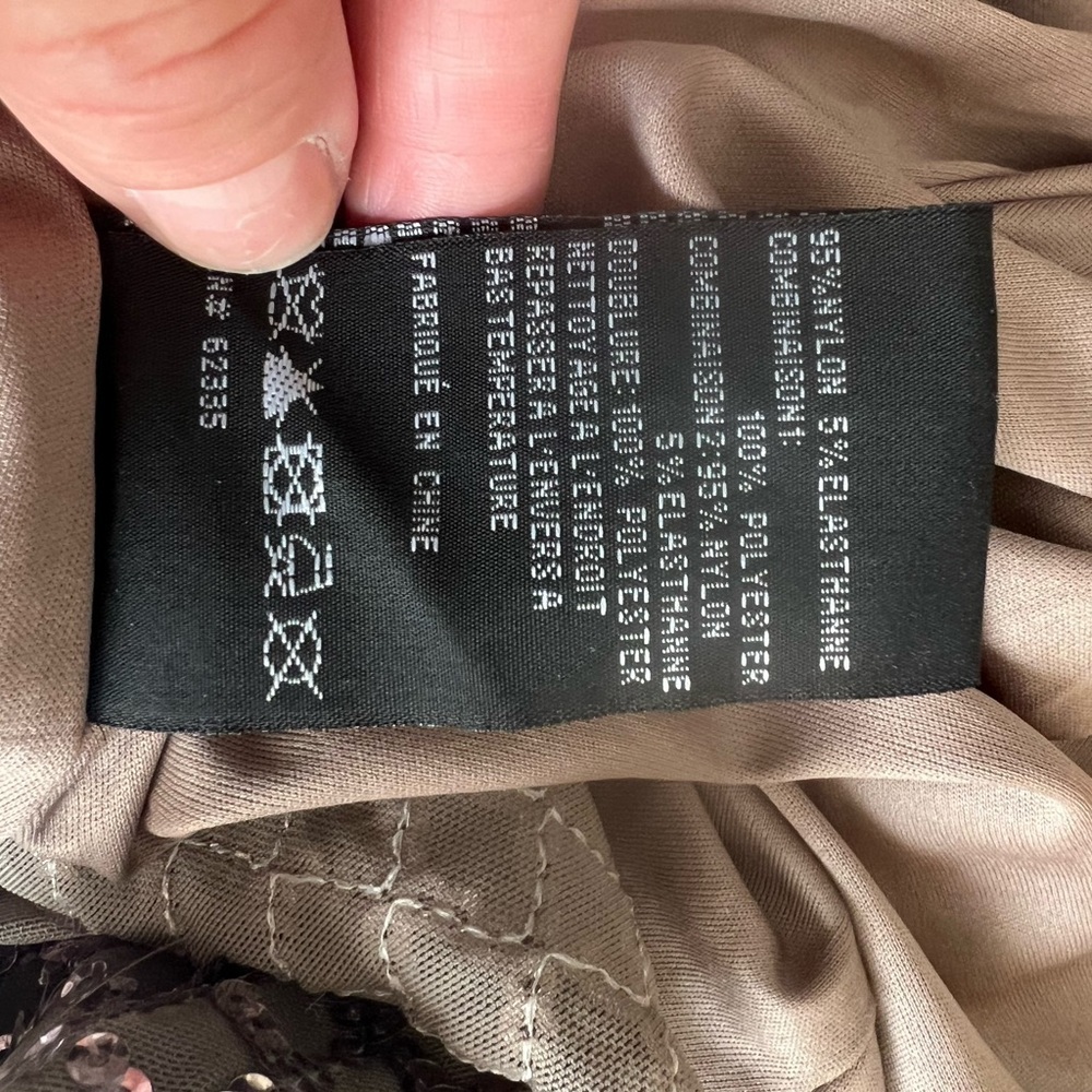 Sleek Rose Gold SZ 6 Aqua, Sequined Formal Gown. - Picture 14 of 16